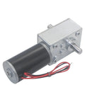 12V DC gear motor with metal gearbox and single output shaft; red and black wires