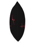 Side view of Glider Airplane Heartbeat Pilot Throw Pillow For Airshow Fans And Flight Lovers Dope Funny Gliding Soaring Cushion