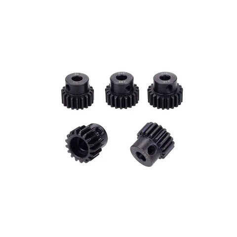 32P 5mm Pinion Gear Set for RC Buggy and Monster Truck, Hardened Metal Construction, 17T-21T, 0.8 Metric Pitch