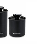 Premium Vacuum Sealed Coffee Canister With Airtight Seal And Light Proof Stainless Steel Keep Your Beans Crispy For That First Sip Magic No More Stale Vibes Great Daily Storage Option From Japan in black stainless steel