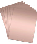Stack of double sided copper clad laminate FR4 PCB boards 200mm by 150mm by 1.5mm for DIY prototyping in copper color