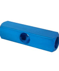 Three Way 0.8125 Inch Manifold Block Splitter For Air Hose Inline Pneumatic System Built Tough For Air Compressor Perfect For DIY Projects Shop Garage Setups - blue nickel-plated iron