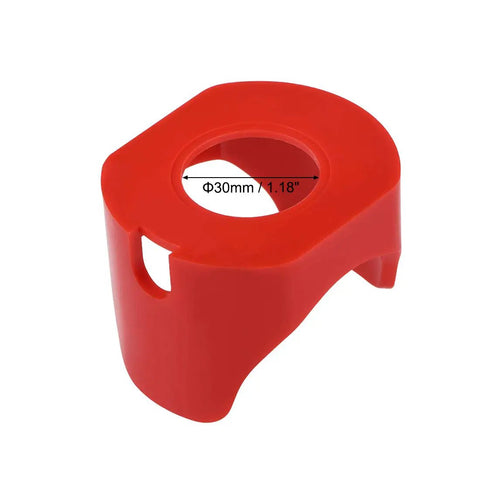 30mm Plastic Two Feet Push Switch Button Protective Cover Red Keeps Emergency Stop Push Button Safe From Mispresses, Durable Safety Shield
