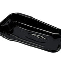 Heavy Duty Oil Drain Pan With Giant Capacity And Leak Proof Design For Super Smooth Auto Repairs And Parts Cleaning angled view.