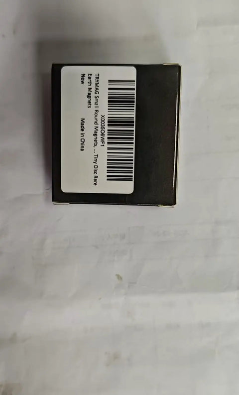 Black storage case for 280 Piece Strong Neodymium Round Magnets 0.2x0.04 Inch Rare Earth Fridge Magnets with barcode label.
