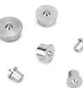 Dowel And Tenon Center Set With Stainless Steel Dowel Pins Six Sizes for precise woodworking alignment and DIY furniture assembly