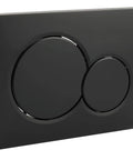 Jet Black Gloss Dual Flush Actuator Plate For Concealed Cisterns, wall mount push button, sleek design, compatible with 115.770.DW.5