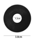 Zoienu Mini Electric Lathe For Jewelry Cutting With Adjustable Speed Ideal For Thin Tubes And Bracelet Metal Products In Silver And Copper Processing Precise Fine Crafting Tool, 3.8cm black cutting blade.