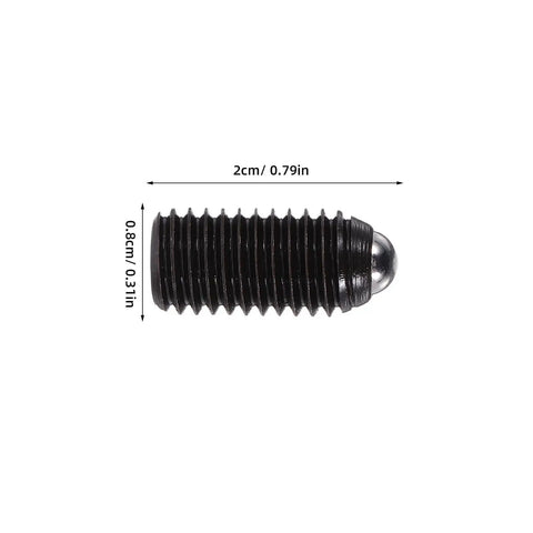 10PC Carbon Steel Ball Head Spring Plunger Grub Screws Featuring Knurled Caps And Load Bearing Springs for secure positioning