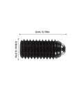 Heavy Duty Carbon Steel Ball Spring Plunger Screws With Hex Key Bolts, 2cm long, black, used for secure fastening in tools.