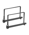 Heavy Duty Trailer Hitch Pin Five Sixteenth Inch By Four Inch Black Steel Lock Pin For Towing Coupler Quick Release PTO Drawbar Clip And Utility Hitch Hardware Two Pack Built Tough; image shows two black steel hitch pins with clips