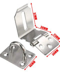 Heck Yeah Durable High Grade Stainless Steel Door Latch With Secure Padlock Buckle And Rustproof Gate Hasp Four Hole Mount Plate For Sheds Drawers Built Tough As Nails