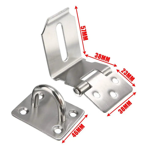 Heck Yeah Durable High Grade Stainless Steel Door Latch With Secure Padlock Buckle And Rustproof Gate Hasp Four Hole Mount Plate For Sheds Drawers Built Tough As Nails