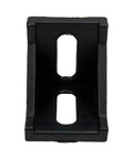 Front view of Ten Pack 4040 Inside Corner Bracket Gusset for 4040 Aluminum Extrusion Profile 40x40x35mm with 8mm slot black