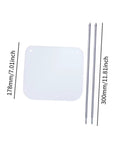 Clear Acrylic Bezel Splash Guard For Glass Art Grinding With Mounting Rod Pro Grade Craft Tool, 178x160mm board, 300mm rod