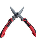 UrbanHui 7-In-1 Electrician Pliers High Carbon Steel Wire Stripper Cutting Crimping Tool with ergonomic red and black handles.