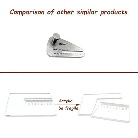 Comparison of Hisew punching aid plate with acrylic alternatives for Leather Stitching Punch Aid Plate And Crane Scissors Kit For Leather Crafting, Diamond Lacing Chisel Pricking Iron Aid, Pulling Plate Set, Must Have Leather Craft Tools Accessories For DIY Projects.