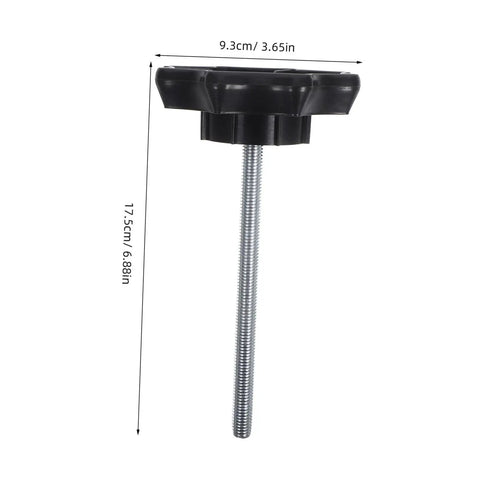 No-Fuss Spare Tire Hold-Down Bolt And Mounting Hardware, metal and plastic, dimensions 17.5cm x 9.3cm, black and silver
