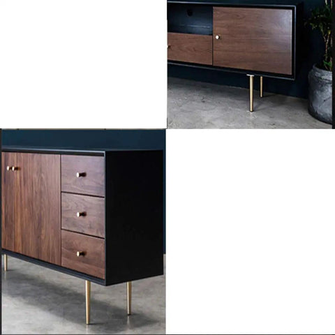 Modern cabinet with sleek adjustable metal furniture legs in zinc alloy replacement feet for sofa cabinet and coffee table - white