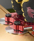 Pro Grade 2 Station Metal Bender Disc FS2DL in use on metallic sheet for straight bends