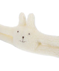 Cozy Plush Animal Door Stopper With White Fluff Kid Safe And Durable Wall Protector Soft Door Bumper for nursery and bedroom