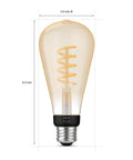 Smart Filament LED Bulb 60W Equivalent White Ambiance Warm to Cool, 2 Pack, E26 design with spiral filament