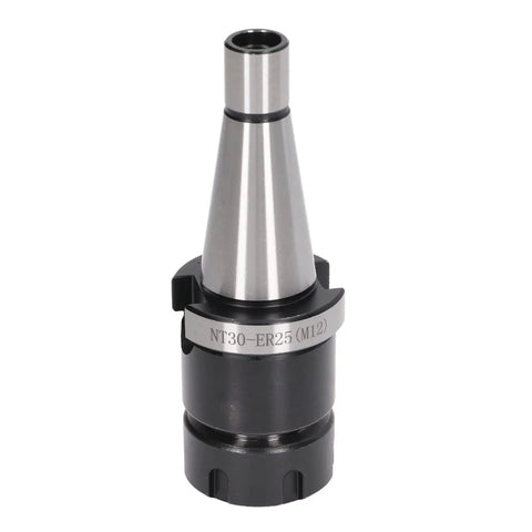 Knockout Performance NT30 ER25 M12 Collet Chuck Holder for CNC Milling with black finish and steel construction.