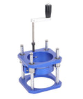 Top Shelf Aluminum Router Lift System With Smooth Dial Adjustment Handle And Rock Solid Build For 64 To 65Mm Routers, blue lift design.