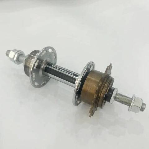Rear Disc Brake Compatible 36 Hole Bicycle Hub For Disc Wheel Sets, 36 Hole Spoke Pattern, Easy Install Nutted Axle, Durable Bike Hub