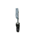 Side view of 4 Inch Spring Loaded Gate Caster With Heavy Duty Swivel Wheel And Universal Mount, Adjustable Shock Absorbing Spring, Black