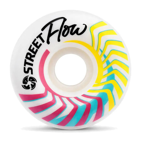 Flow Skate Park Roller Skate Wheels 89A Street design with colorful swirls ideal for street park ramps bowls set of 4 easy glide