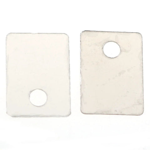 Pack Of 100 Mica Insulator Sheets For TO-220, Natural Transparent Rectangle With Holes, 18mm x 13mm x 0.12mm