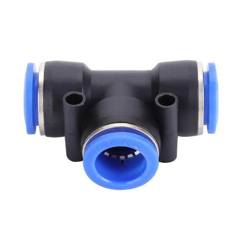 Push To Connect Pneumatic Fittings Kit, 35 Piece 3 Way Tee Union Set With 4mm To 16mm Sizes, Quick Connect Air Hose Connectors