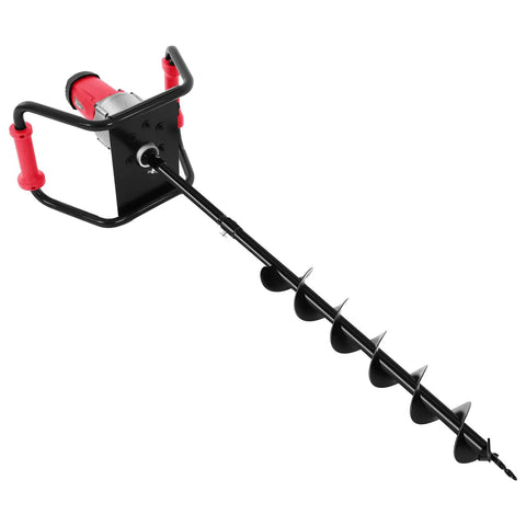 4 Inch Electric Post Hole Digger Auger Bit For Fence Posts And Planting Soils Heavy Duty Spiral Drill Attachment With Handles