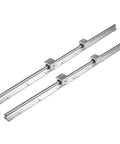 Two Piece SBR12 Linear Guide Rail Kit With Four Matching UU Sliding Blocks Eight Hundred Millimeter Heavy Duty Aluminum Rods