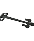 18 Inch Black Wrought Iron Fleur De Lis Strap Hinge Set Flush Mount Heavy Duty Gate And Door Hinges With Hardware Indoor Outdoor Use Pack Of 2 Built Tough For Exterior Or Interior Doors