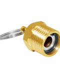 Brass Drain Cock One-Half Inch Male Heavy-Duty Pressure Relief Valve For Tank Drain And Safety With Stainless Steel Pull Ring