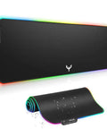 Gigantic RGB Gaming Mouse Pad With 14 Light Modes Extra Large 31.5 By 12 Inch Extended Soft LED Surface Anti Slip Rubber Base