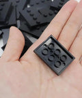 Mini Figure Display Stand Set With 50 Pieces Classic Bracket Plate 3x4 Four Studs Compatible With Lego And Other Brick Brands