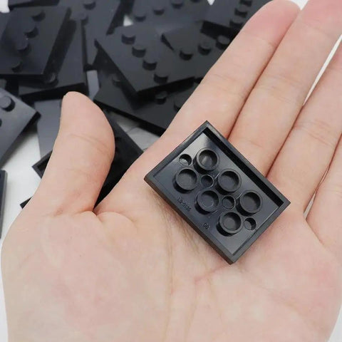 Mini Figure Display Stand Set With 50 Pieces Classic Bracket Plate 3x4 Four Studs Compatible With Lego And Other Brick Brands