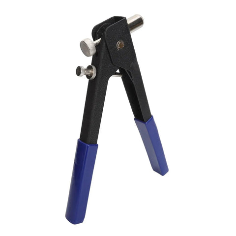 Rivet Nut Tool Kit Gun Set with blue handles and alloy steel mandrels, part of the 86 Piece Riveting Pack.