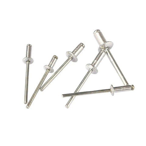 120 Piece Blind Rivet Kit With Aluminum Dome Head Rivets M3.2 And M4, assorted sizes shown on white background