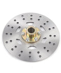 Close-up of disc brake assembly from Rear Live Axle Kit With Brake Assembly And Chain Replacement For Drift Trike Go Kart.