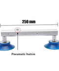 Heavy Duty Aluminum Alloy Glass Vacuum Gripper And Smartphone Screen Suction Cup Puller Tool For Quick Setup And No Sweat Installations With Top Shelf Grip, showing 250mm length and pneumatic button.