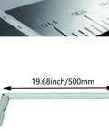 Top Shelf Heavy Duty Stainless Steel L Square Ruler 90 Degree Layout Measuring Tool For Carpenters And Engineers With Dual Scale And Rust Resistant Finish, displaying 500mm dual scale.