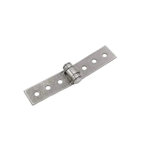 Heavy Duty Eight Piece Kit Of Three Inch Silver Folding Butt Hinges Cut From Genuine 304 Stainless Steel Swinging Free With No Grit Or Rust Clamping Tight On Furniture Doors Windows And DIY Projects Built Solid, showing a single hinge.