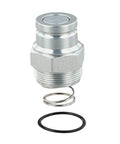 3/8 Inch Male Flat Face Hydraulic Quick Coupler Fitting Compatible With Bobcat Skid Steer Loaders Heavy Duty Metal Body Secure Hydraulic Connection For Stable Oil Return And Pressure Relief
