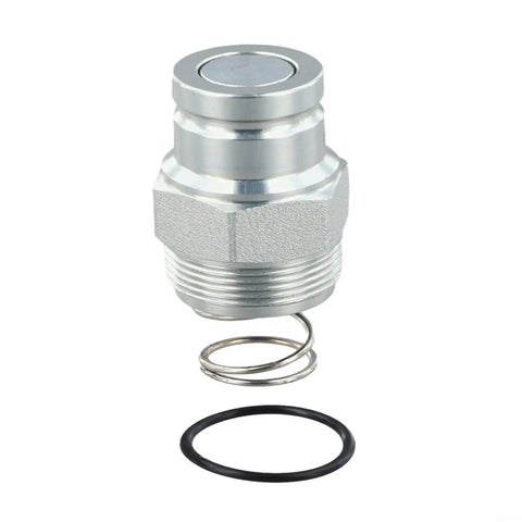 3/8 Inch Male Flat Face Hydraulic Quick Coupler Fitting Compatible With Bobcat Skid Steer Loaders Heavy Duty Metal Body Secure Hydraulic Connection For Stable Oil Return And Pressure Relief