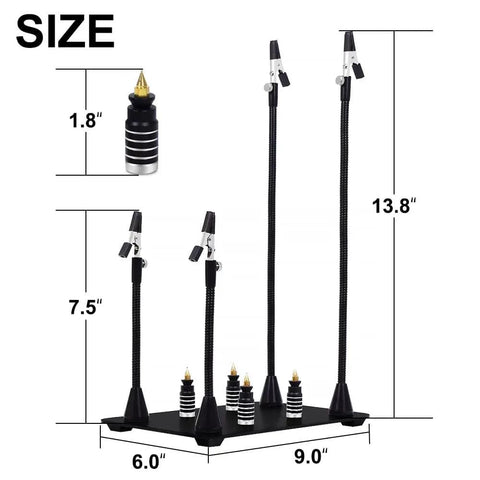 Adjustable Soldering Helping Hands With Four Magnetized Pillars And Flexible Arms Heavy Duty Circuit Board Holder size chart
