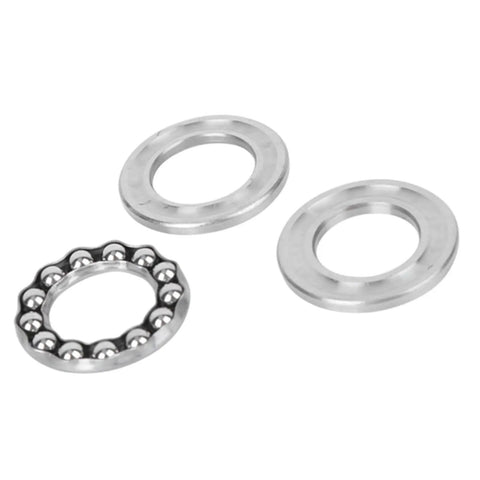 Low Noise High Speed Plane Axial Ball Thrust Bearing 51103 5 Pack With Bearing Steel Construction For Heavy Duty Industrial Machinery Maintenance And Equipment Upkeep, shown disassembled